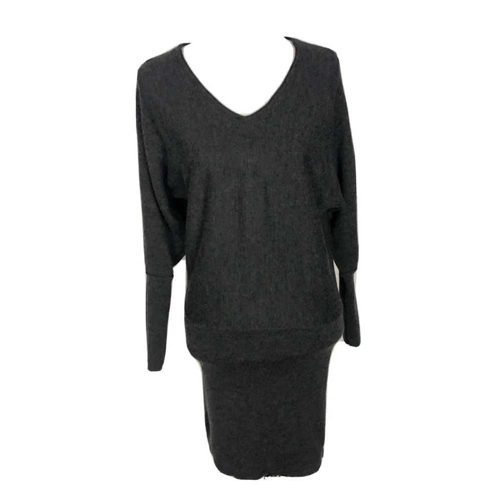 New Ann Taylor Loft‎ Womens Gray Long Sleeve Dolman Dress Sweater  Size  S